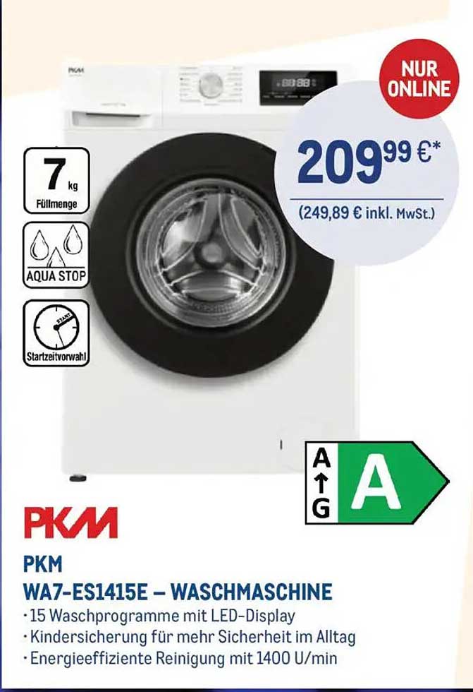 PKM WA7-ES1415E – Waschmaschine