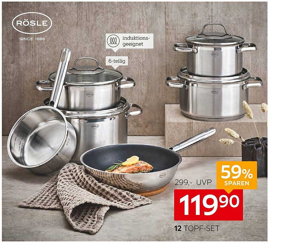 RÖSLE 12-teiliges Topfset - jetzt für 119,90 € erhältlich!