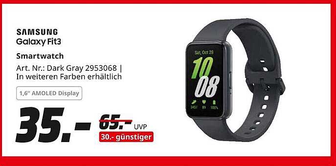 Samsung Galaxy Fit3 Smartwatch