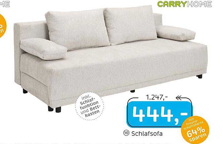 Schlafsofa mit Schlaffunktion und Bettkasten