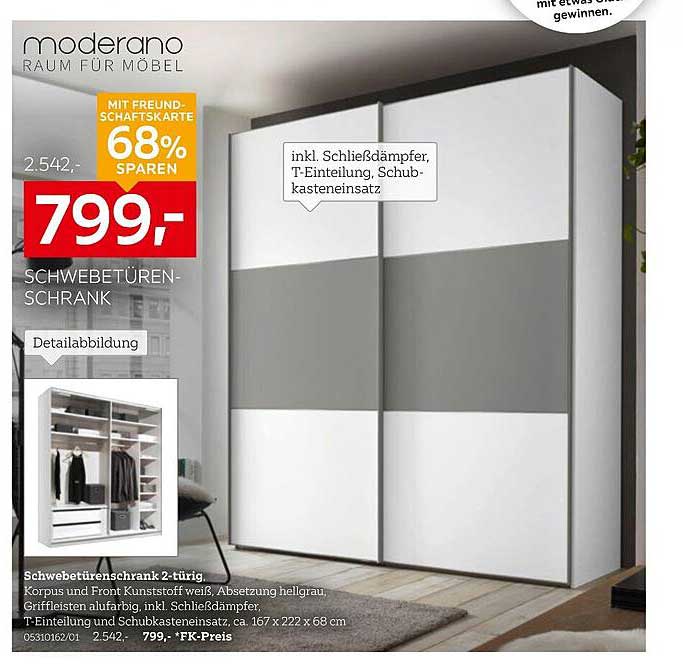 Schwebetüren-Schrank 2-türig