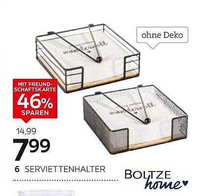 Serviettenhalter Set von Bolzze - 6 Stück