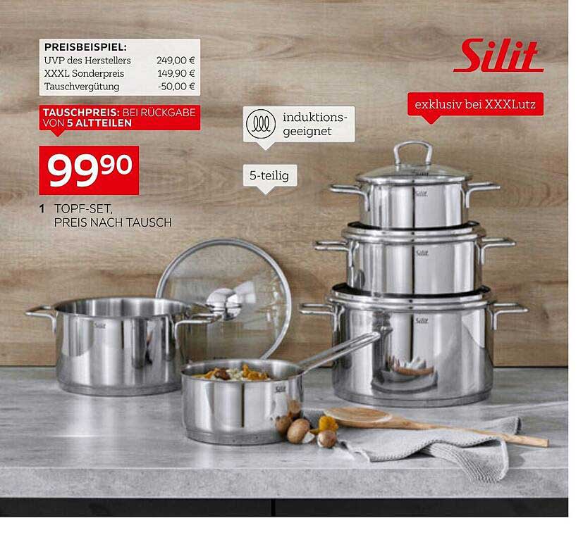 Silit Topf-Set - 5-teilig, Preis nach Tausch
