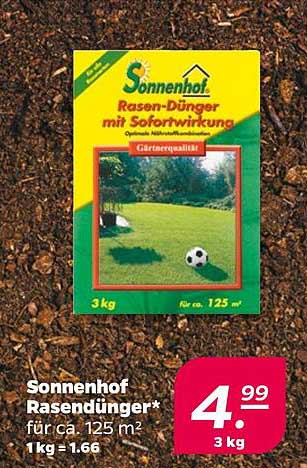 Sonnenhof Rasendünger mit Sofortwirkung 3 kg
