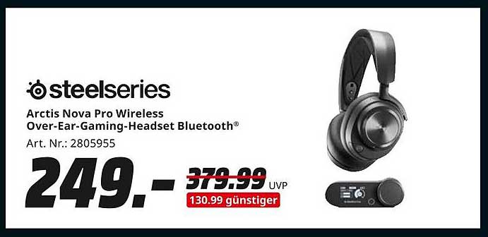 SteelSeries Arctis Nova Pro Wireless Over-Ear-Gaming-Headset Bluetooth