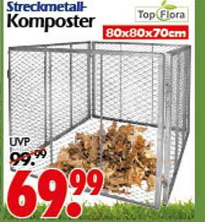 Streckmetall-Komposter 80x80x70cm