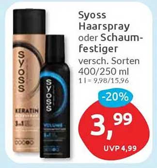Syoss Haarspray oder Schaumfestiger - verschiedene Sorten