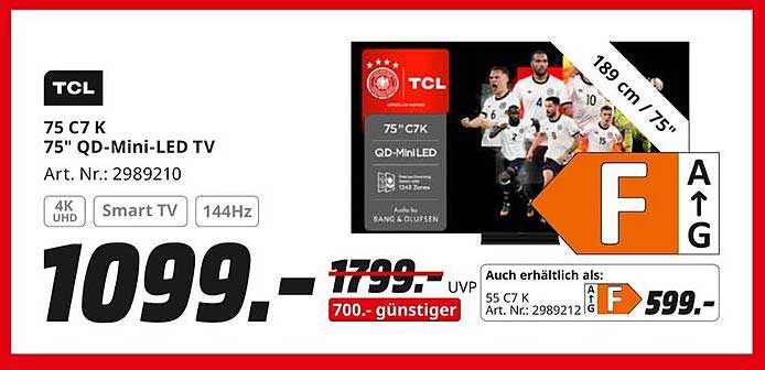 TCL 75 C7 K 75" QD-Mini-LED TV