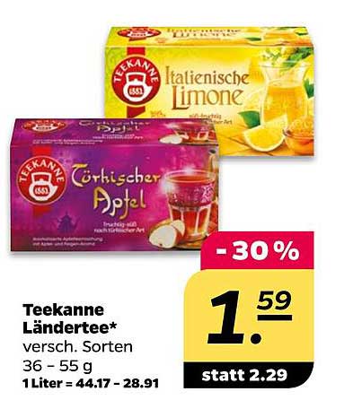 Teekanne Länderttee - Türkischer Apfel und Italienische Limone