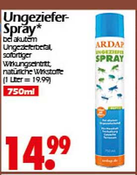 Ungeziefer-Spray ARDAP 750ml – Soforthilfe bei Ungezieferbefall