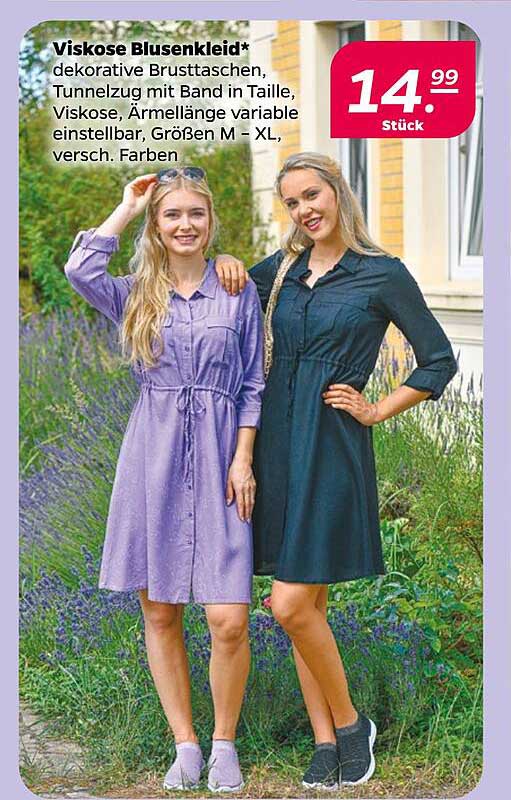 Viskose Blusenkleid mit dekorativen Brusttaschen und verstellbaren Ärmeln