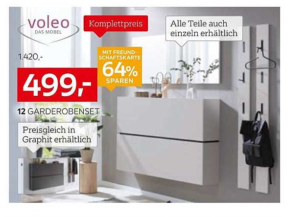 Voleo 12-Teiliges Garderobenset zum Komplettpreis von 499,- €