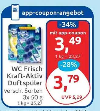 WC Frisch Kraft-Aktiv Duftspüler 3x50g