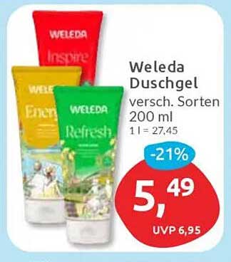 Weleda Duschgel verschiedene Sorten 200 ml