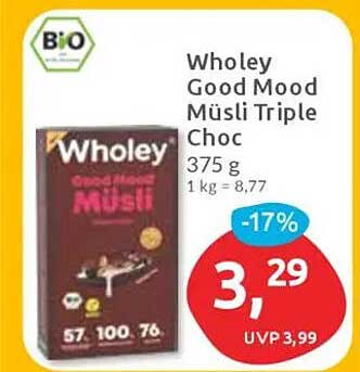 Wholey Good Mood Müsli Triple Choc 375 g