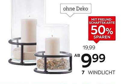 Windlicht aus Glas