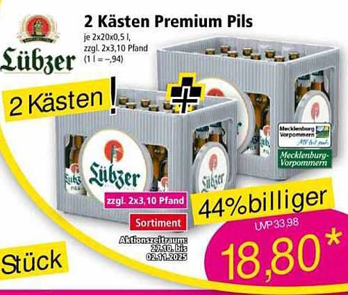 2 Kästen Premium Pils