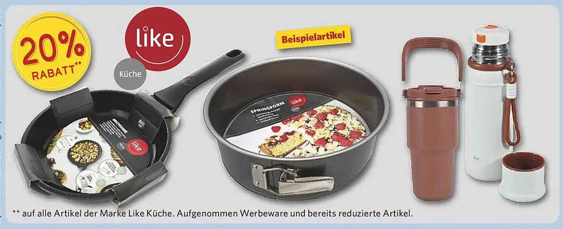 20% Rabatt auf alle Artikel der Marke Like Küche