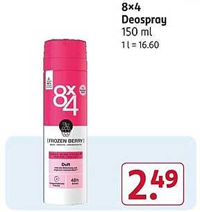 8×4 Deospray Frozen Berry 150 ml