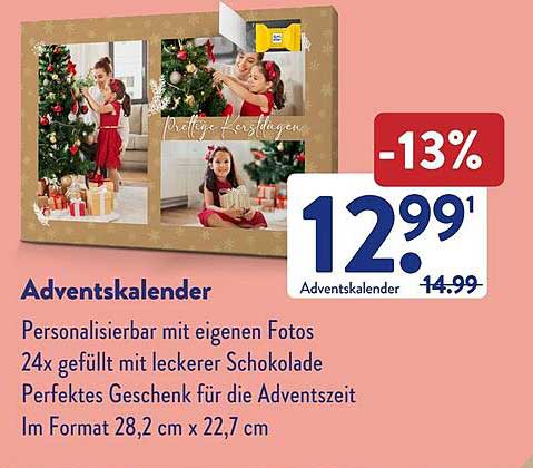 Adventskalender - Personalisiert mit eigenen Fotos