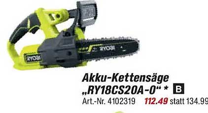 Akku-Kettensäge „RY18CS20A-0“