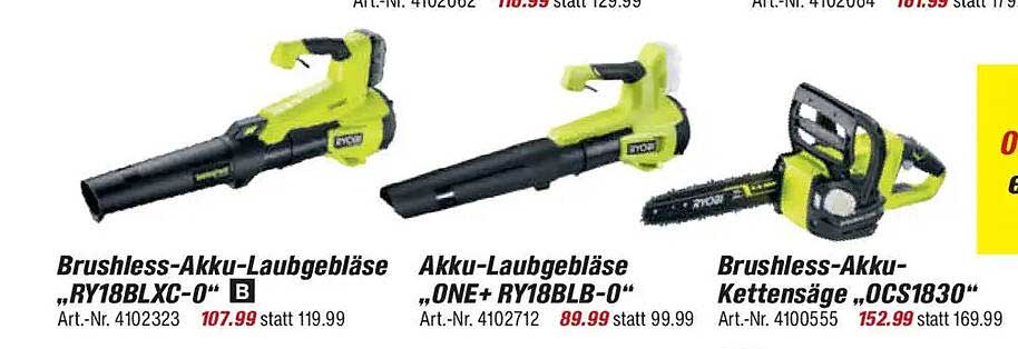 Akku-Laubgebläse „ONE+ RY18BLB-0“