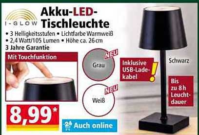 Akku-LED-Tischleuchte