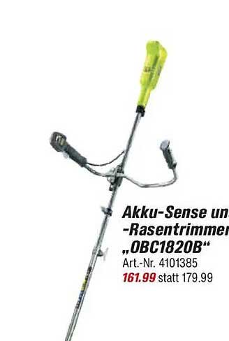 Akku-Sense und -Rasentrimmer „OBC1820B“