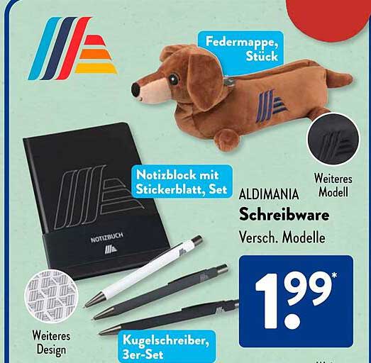 ALDIMANIA Schreibwaren – Verschiedene Modelle