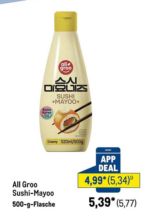 All Groo Sushi-Mayoo 500-g-Flasche