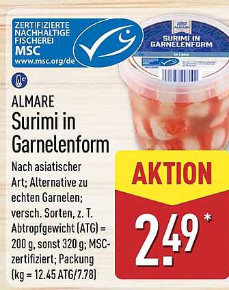 ALMARE Surimi in Garnelenform