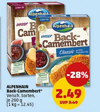 ALPENHAIN Back-Camembert 200 g - Verschiedene Sorten