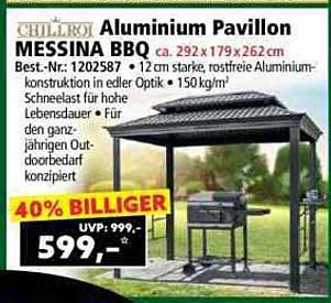 Aluminium Pavillon MESSINA BBQ