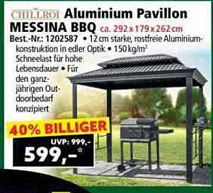 Aluminium Pavillon MESSINA BBQ