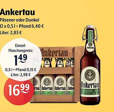Ankertau Pilsener oder Dunkel – 12er Pack
