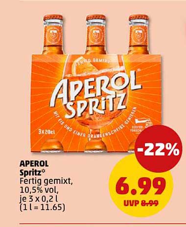 APEROL Spritz - Fertig gemischt, 3 x 0,2 l
