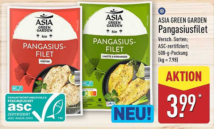 ASIA GREEN GARDEN Pangasiusfilet - Verschiedene Sorten
