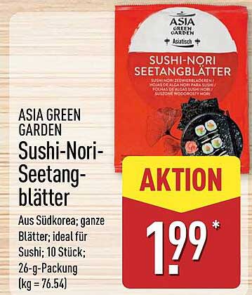 ASIA GREEN GARDEN Sushi-Nori-Seetangblätter