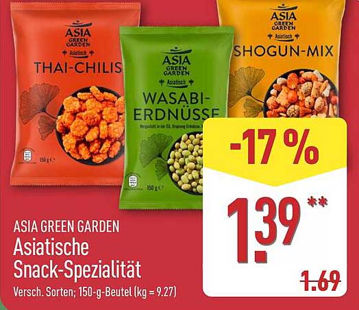 Asiatische Snack-Spezialität von Asia Green Garden - 150 g Beutel