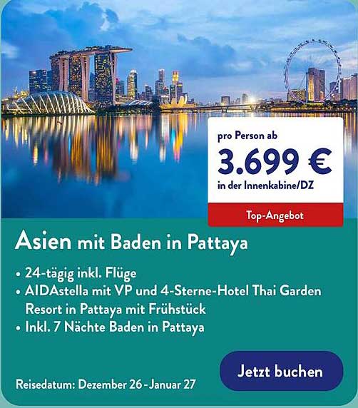 Asien mit Baden in Pattaya - 24-tägige Traumreise