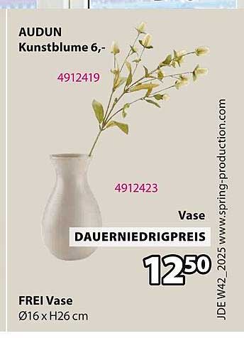 AUDUN Kunstblume und FREI Vase
