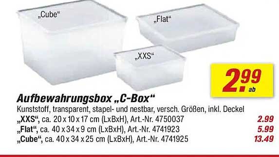 Aufbewahrungsbox „C-Box“ – vielseitig und funktional