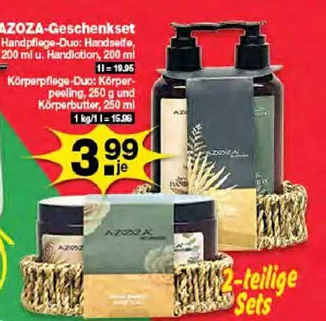 AZOZA-Geschenkset - Handpflege-Duo und Körperpflege-Duo