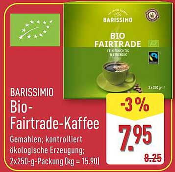 BARISSIMO Bio-Fairtrade-Kaffee 2x250 g