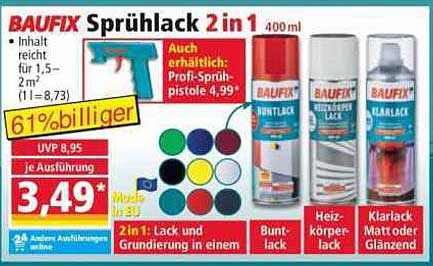 BAUFIX Sprühlack 2 in 1 400 ml