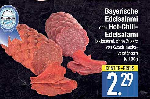 Bayerische Edelsalami oder Hot-Chili-Edelsalami