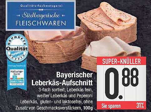 Bayerischer Leberkäse-Aaufschnitt