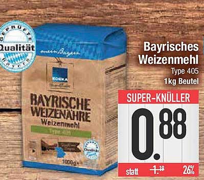 Bayrisches Weizenmehl Type 405 1kg Beutel