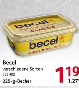 Becel Margarine - verschiedene Sorten, 225-g-Becher
