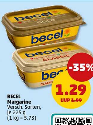 BECEL Margarine - Verschiedene Sorten, je 225 g